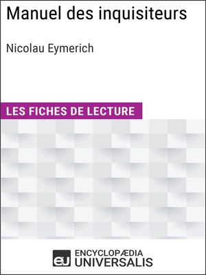 cover image of Manuel des inquisiteurs de Nicolau Eymerich